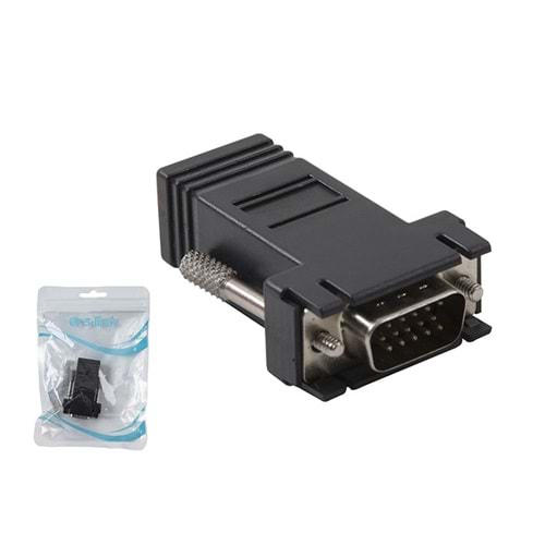 S-link SL-15RJ45 Vga 15M To RJ45 Vidalı Çevirici Adaptör