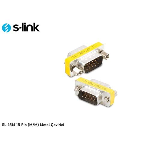 S-link SL-15M 15 Pin (M/M) Metal Çevirici