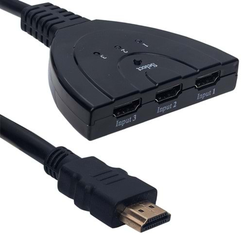 Powermaster PM-17229 3 Port Giriş 1 Port Çıkış Hdmı Çoklayıcı
