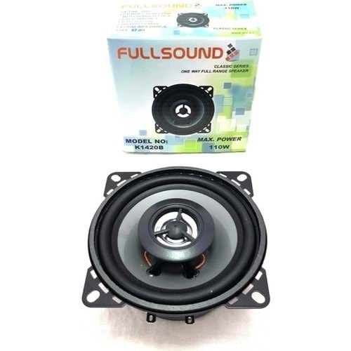 Fullsound K-1420B 10 Cm Max 110 Watt Tweeter'lı Oto Hoparlör Tekli Paket Halinde - 1050T