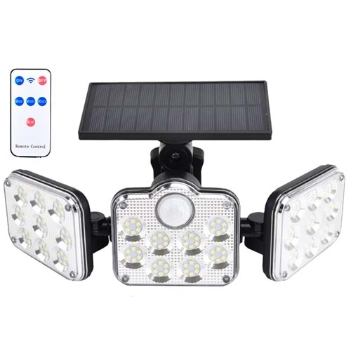 Powermaster 6709 FL-1727 Sensörlü Kumandalı 3 Kademeli 120 Ledli Solar Lamba