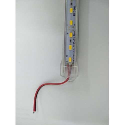 12 Volt Kırmızı 5730 Smd Şeffaf Kalıplı 72 Led 1 Metre Bar Led