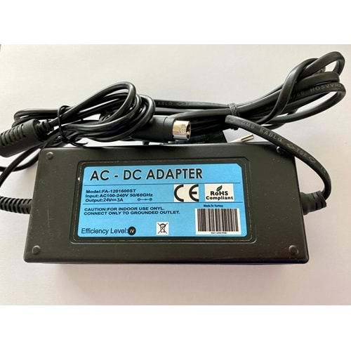 Alpa DTC24-3M 24 Volt 3 Amper 3 Pinli Yazıcı Adaptörü