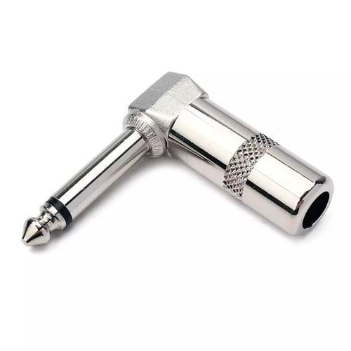 Powermaster 10852 6.3mm Gitar Mono L Tip Metal Jack