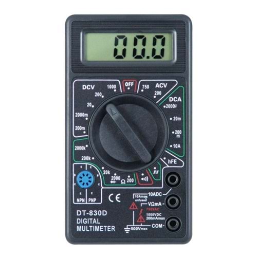 Powermaster 2345 DT-830D Dijital Akım Voltaj Direnç Ölçer Multimetre Ölçü Aleti