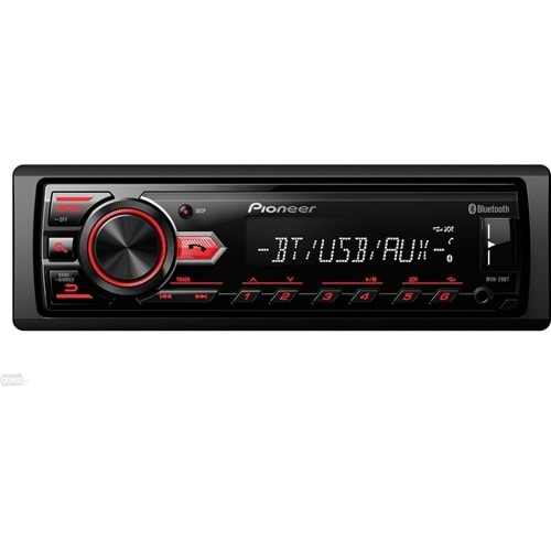 Pioneer MVH-29BT Usb-Fm-Aux-Bluetooth 4x50 Watt Oto Teyp