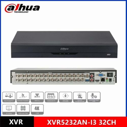 Dahua XVR5232AN-13 5MP+ H265+ 32 Kanal Video+ 2HDD+ 5in1 Dvr Cihazı