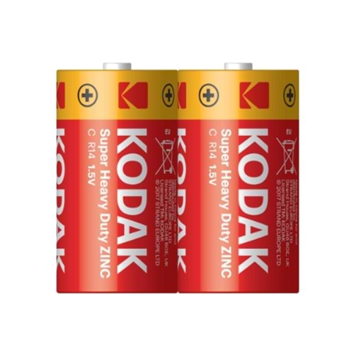 Kodak Çinko Karbon Blister Orta (C) Pil - 2 Li Paket Halinde