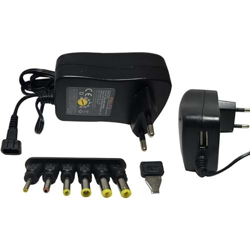 Fully O3122 3-12 Volt 2 Amper Çok Uçlu Kademeli Plastik Kasa Adaptör