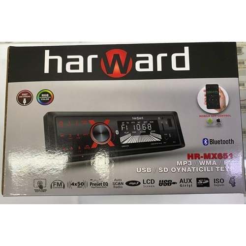 Harward HR-MX652 4x50 Watt MP3/WMA/FM/USB/SD Single Oto Teyp