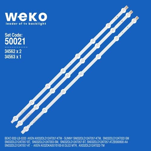 Weko WKSET-5021 34562/34563 Arçelik-Beko 32