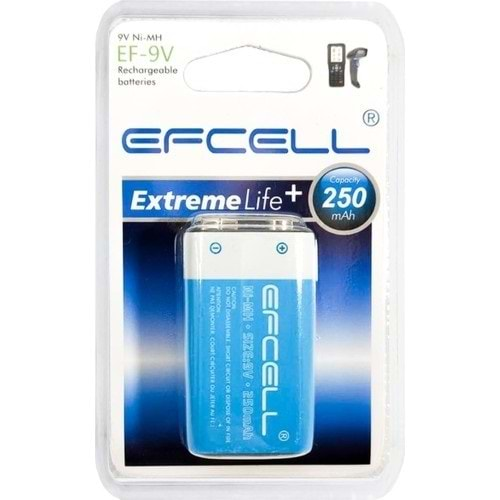 Efcell EF-9V 250 mAh Pil