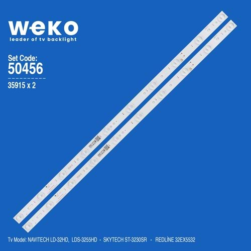 Weko Wkset-5456 35915x2 (ZDCX32D10) (ZC21F02) (CX315M09) (303CX320035) LED472 (LDS3255HD) (LD32HD) (ST3230SR) (ST3230YK) (Takım)