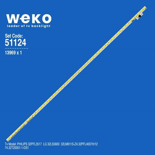 Weko WKSET-6124 13969X1 LG INNOTEK 32İNCH 7030PKG 48EA_74580 REV0.2 1 ADET LED BAR=MLD-966=ELED-346=32PFL4007H/12