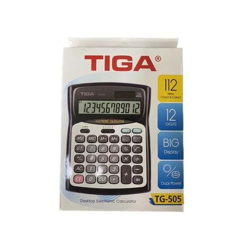 Tiga TG-505 12 Haneli Masaüstü Hesap Makinesi