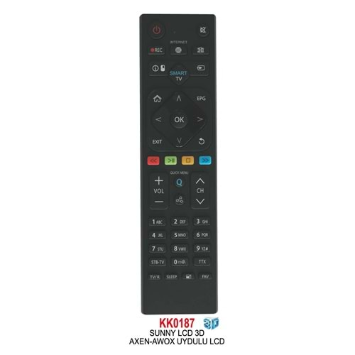 Swat KK0187 Sunny 3D-Avox-Axen Smart Lcd Led Tv Kumandası=IRL0187=Fully B-310E=Maza 1143=Weko 12269=Ozt310-E