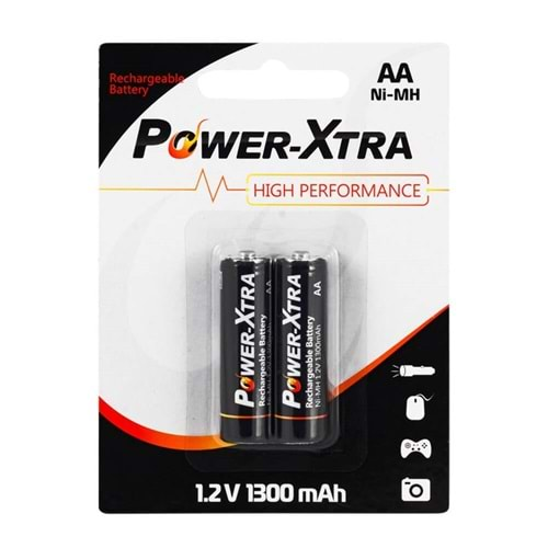 Power-Xtra 1.2V Ni-Mh AA 1300 Mah Şarjlı Kalem Pil - 2 Li Paket Halinde IS104055