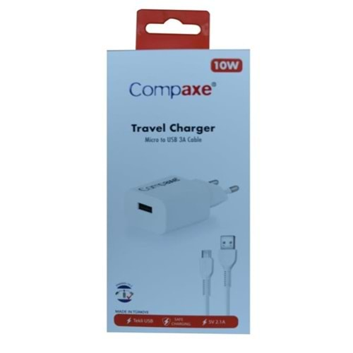 Compaxe CTA-521UMB24 5V 2.1A 10W 1Metre Usb 3.0 Ev Sarj+ Mikro Sarj Kablosu