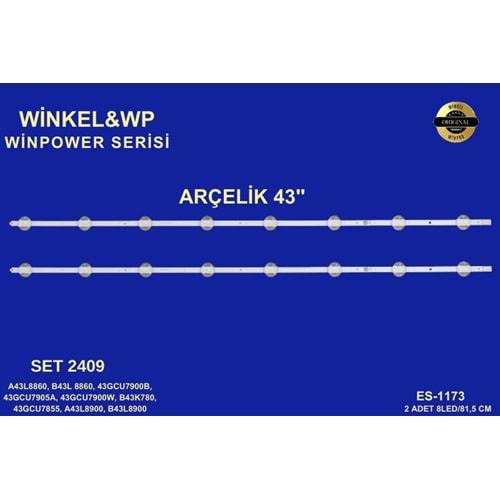 Winkel Winpower SET-2409 MLD271x2 (43L8860) (43GCU7900B) (43GCU7905A) (43GCU7900W) (B43K780) (43GCU7855) (A43L8900) (B43L8900) (43GDU7900B) (43GDU7905B) (43GDU7810B) (A43L8860) (B43L88605S) (43GCU7900W) (43GCU7900B)(Takım)=Wkset=5803=Fully SET-1173