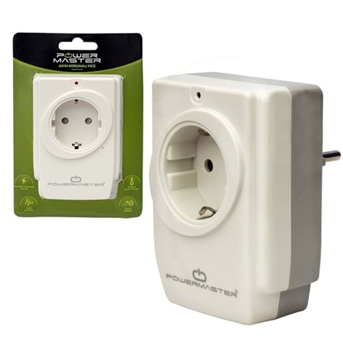 Powermaster PM-18721 16A Akım Korumalı Tekli Priz