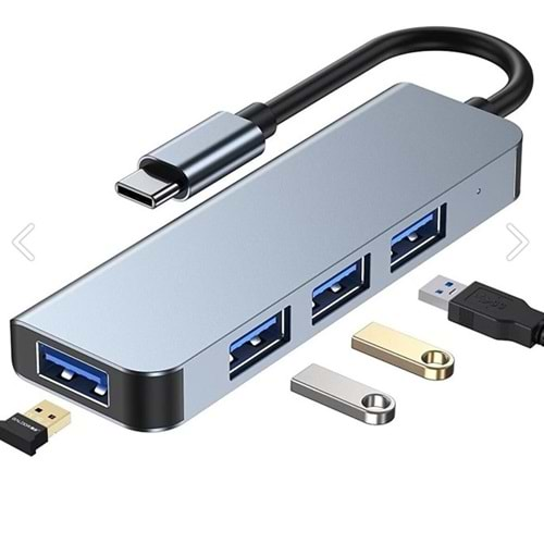 Ironstar IRT-D13 Type-C To Usb 2.0x3 Usb 3.0 x 1 4 Port Hub Usb Çoğaltıcı