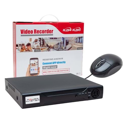 Powermaster PM-12181 8 Kanal 5MP Destekli 1080N AHD/ANALOG/TVI/CVI XMEYE DVR/XVR Kayıt Cihazı