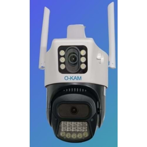 O-KAM Pro 6015 6MP Dual Lens 3.5 inch Dual Screen Image, 15Pcs Leds Dual Light Wifi PTZ Kamera