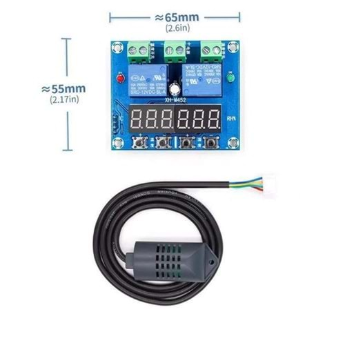 Arduino ARD-MDL 822 SHT20-XY-TR01 SHT20 2 Kanallı Isı ve Nem Kontrollü Röle Modülü