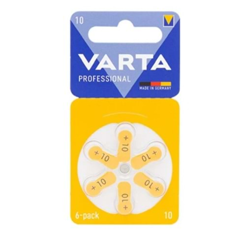 Varta 10 Numara İşitme Cihazı Pili 6 Lı Paket Halinde