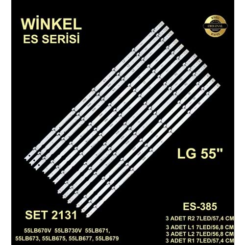 Winkel SET-2131 ES SERİSİ 12 PARÇA LG 55