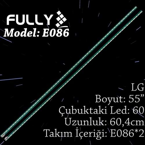 Fully ELED-086 (SET-2276) LG 55 INC 55UH650V V16 ART3 2466 REV05 2 R-TYPE, LC550EGG(FJ)(M1),6922L-0199A,6922L-0189A 2 ADET TV LED BAR (55UH650V) (V16ART32466REV052) (LC550EGGFJM1) (Takım)=Mate ELED086