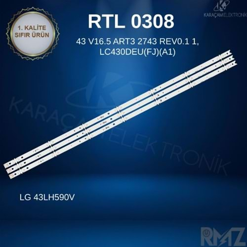 RTL-0308 (SET-2006) LG 43 /LG, 43LH590V, LG-Led Bar, PANEL LEDLERİ, LG 6916L-2743A, 6916L-2743B, 43 V16.5 ART3 2743 REV0.1 1, LC430DEU(FJ)(A1) (43LH51_FHD_ATYPEL) (43LK5900PLA) (43UJ630V) (43LJ595V) (43UJ651V) (43UJ701V) (43UJ65) (Takım)=Swat LCD1008