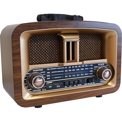 Everton RT-876 Bluetooth Fm-Usb-Tf-Aux Şarjlı Nostaljik Radyo