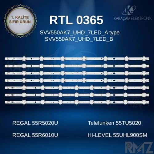 RTL-0365 Vestel 55'' Tv Bar Led Takımı