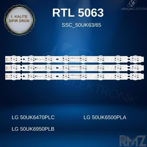 RTL-5063 (SET-2346) LG 50 /HC500DQN-VCUR/L, HC500DQN-VCUR/L , SSC_50UK63/65, 50UK6300 , (50UK6470) (6500AUA) (50UK630050UK) (50UK6520PSA) (Takım)=Fully SET-1017