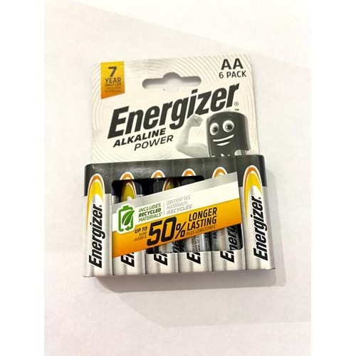 Energizer AA-LR6 1.5V Kalem Pil -6 Lı Paket Halinde