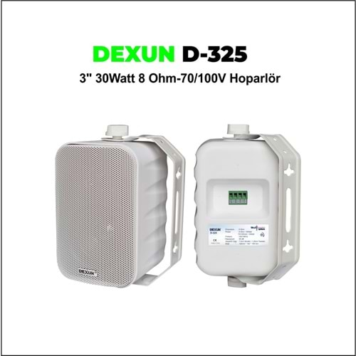 Dexun D-325T 30 Watt 8 OhmTrafolu Beyaz Sütun Hoparlör - Adet