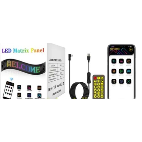 Magicline 16x96 5V 2A RGB Led Matrix Panel - (60CM)