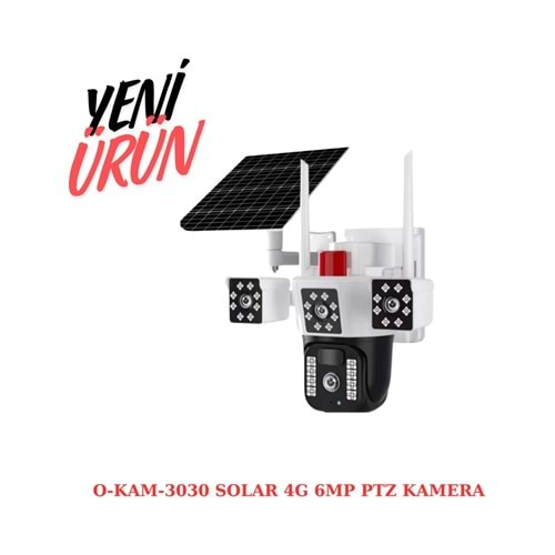 O-KAM Pro 3030 6MP Dual Lens 4G Kamera Alert PTZ