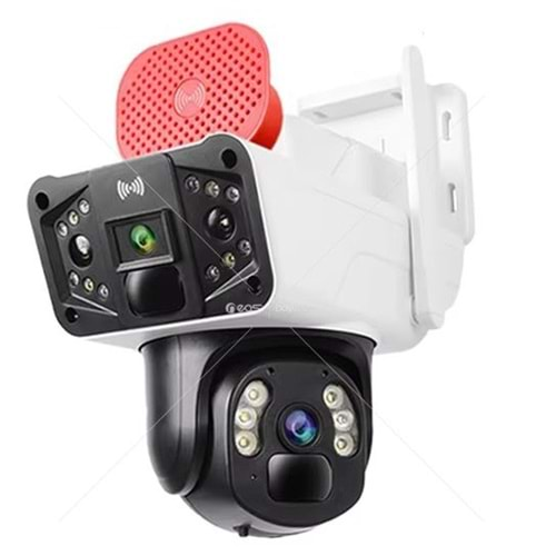 O-KAM Pro 3041 6MP Sirenli 3 Lens Wi-Fi PTZ Kamera