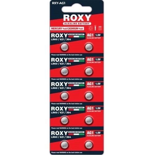 Roxy AG1 LR60 621 364 Alkalin 10 Lu Düğme Pil