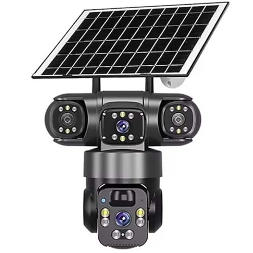 O-KAM Pro 6060 4G Solar 6MP PTZ Kamera 2 Lensli