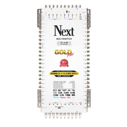 Next YE-10/96 Hybrid Sonlu ve Kaskatlı Bir Arada Gold Plus Multiswitch Uydu Santrali