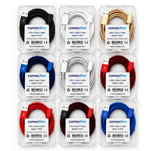 Connecthor P-BTL Şeffaf Kutulu Beyaz Type-C to Lightning Kablo