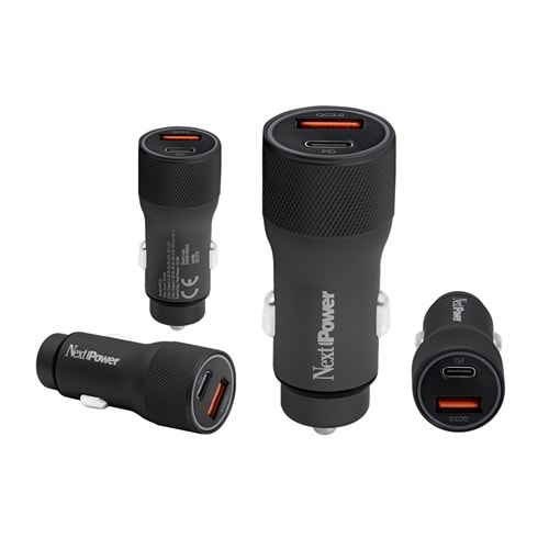 Next Power NP525 USB/PD Araç içi Hızlı Şarj Adaptörü - Siyah
