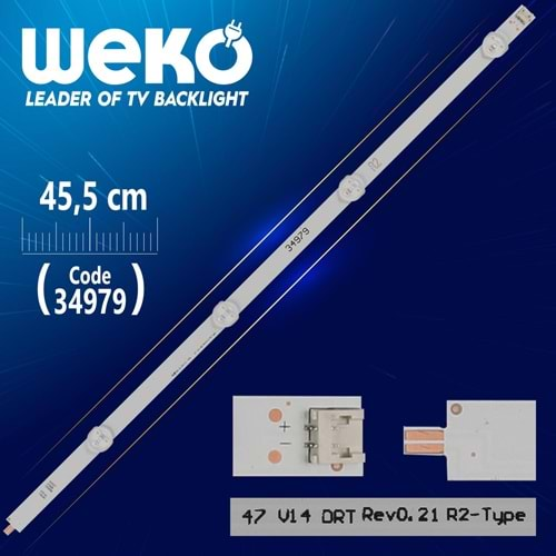 Weko 34979 Tv Ledi 45.5cm 4 LED (R2) 47'' V14 DRT REV0.2 1 R1-TYPE=SET-2294=LED110=STL083/STL084/STL085/STL095=Tek Adet Satılır--47PFK6312, 47PFT6309, 47PFT5609-60, 47LA620S