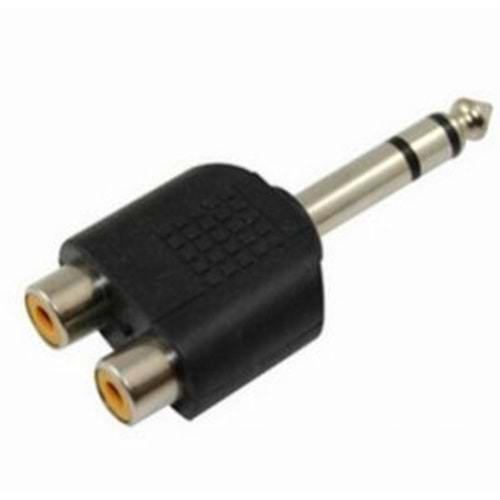 2xRca Tos Giriş - 6.3mm Stereo Jack Çıkış Dönüştürücü