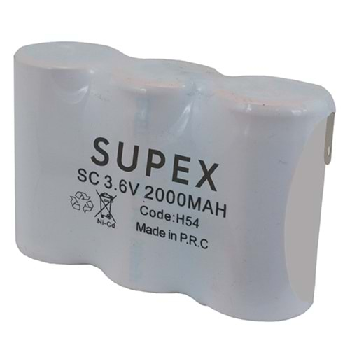 Supex SP2000SC-3Y 3.6 Volt 2000 mAh 3 Lü Yan Yana Süpürge Pili