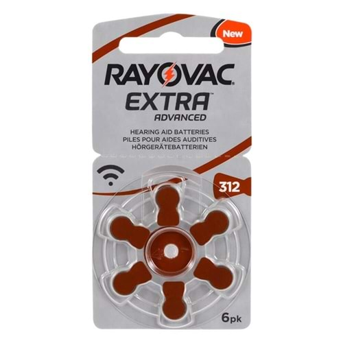 Rayovac 312 Numara İşitme Cihazı Pili 6 Lı Paket Halinde