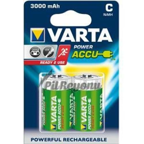 Varta 56714 3000 Mah C Boy Şarj Edilebilir Pil 2 Li Paket Halinde